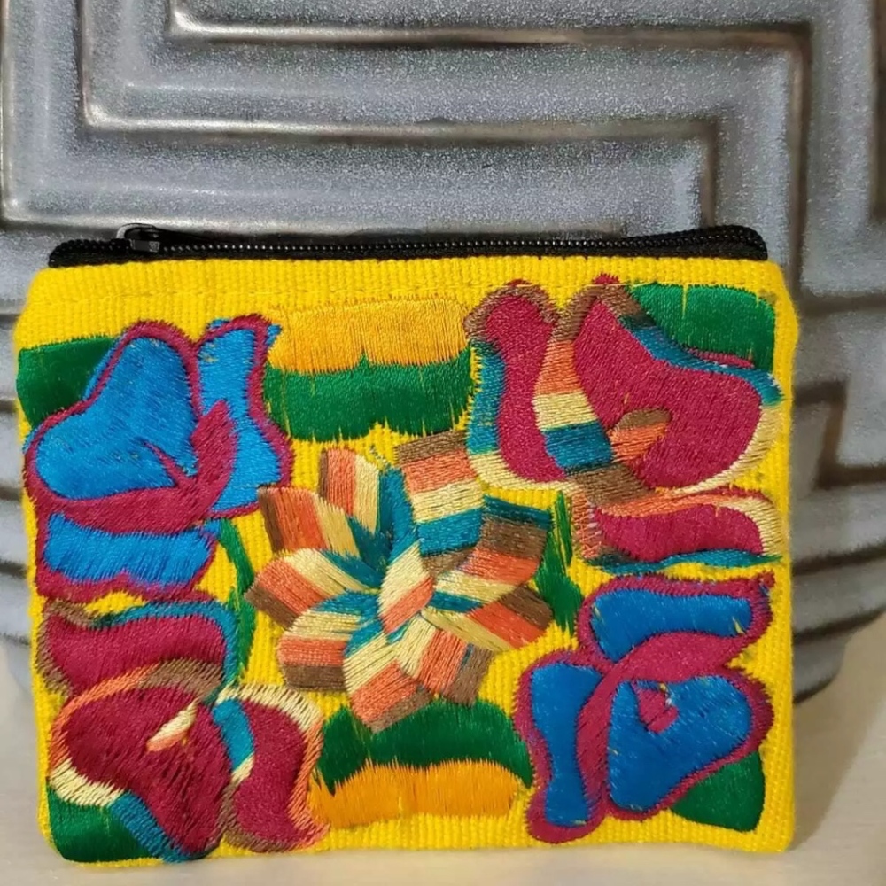 Embroidered ID wallet, card holder